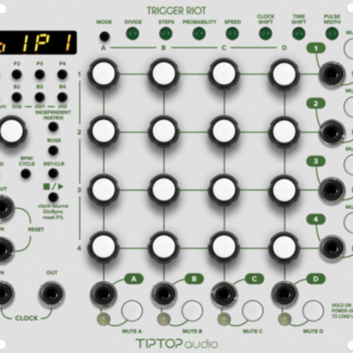 Tiptop Audio Trigger Riot Eurorack Sequencer Module (White)
