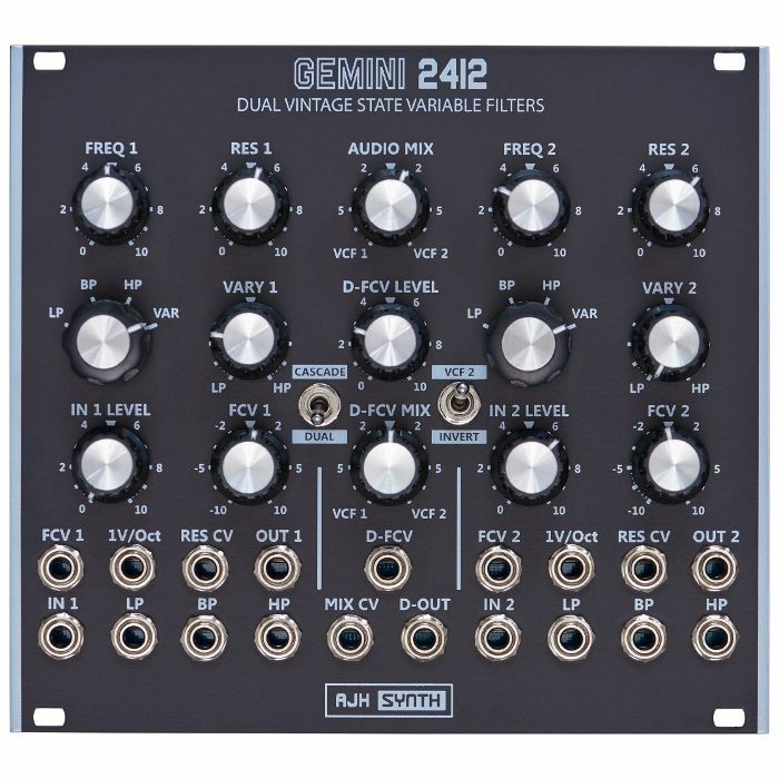 AJH Synths Gemini 2412 Eurorack Dual Filter Module (SEM) (Vintage Black)