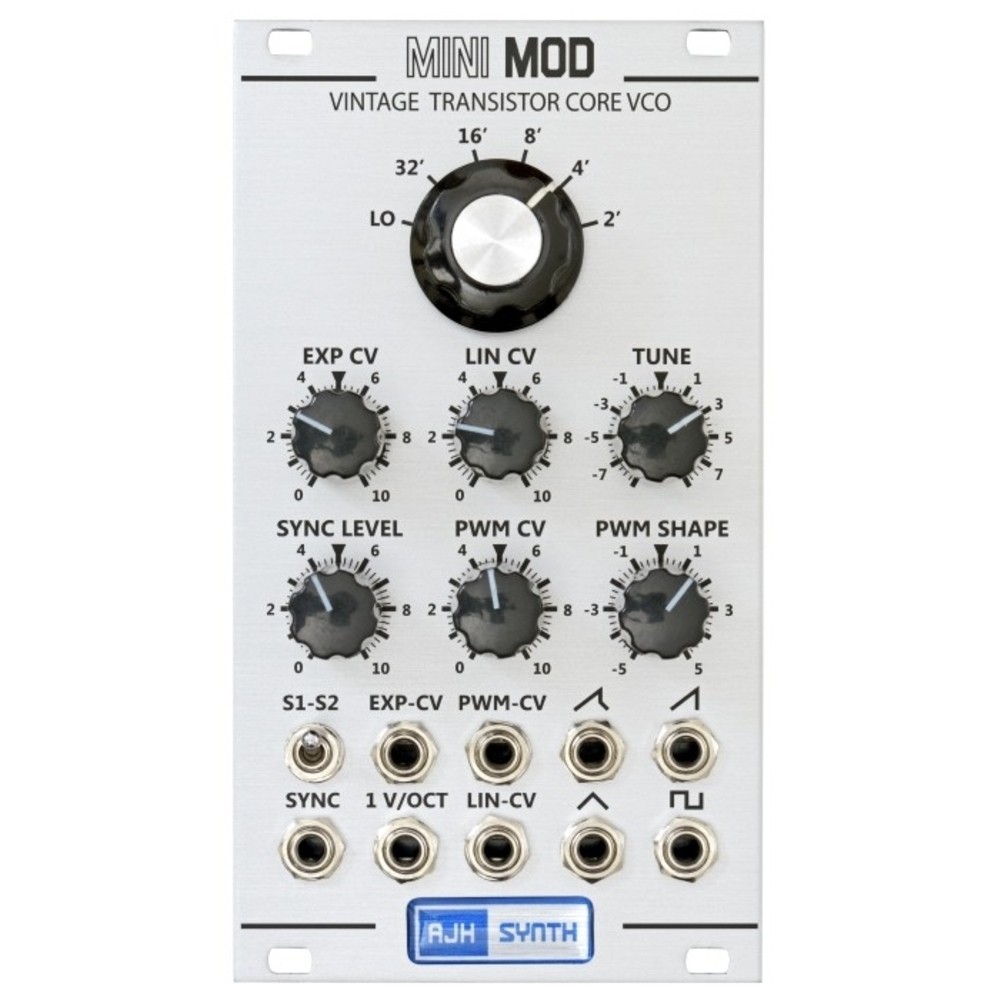 AJH Synths MiniMod VCO Eurorack Module (Silver)