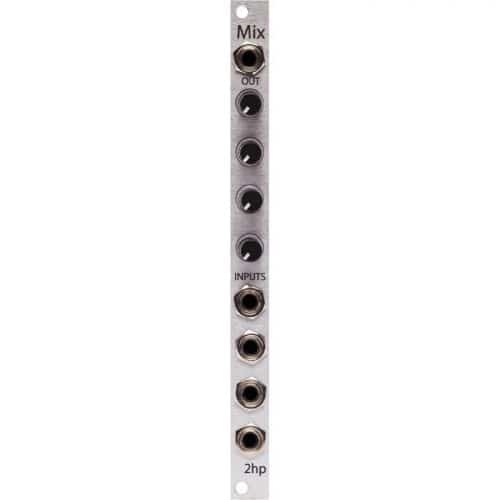 2hp Mix Eurorack Audio Mixer Module (Silver)