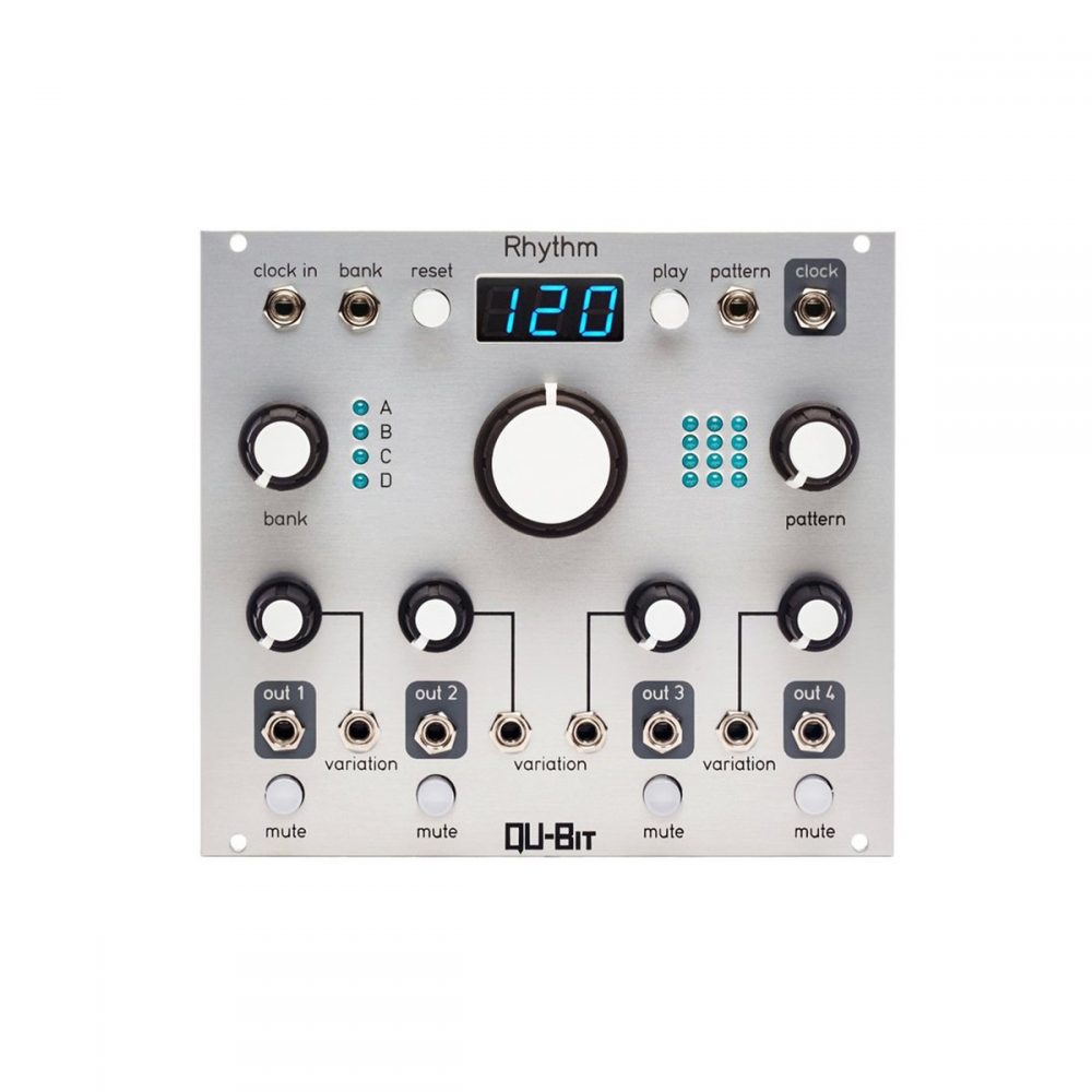 Qu-Bit Electronix Rhythm Eurorack Drum Sequencer Module (Silver)