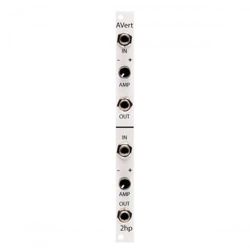 2hp AVert Eurorack Dual Attenuverter Module (Silver)