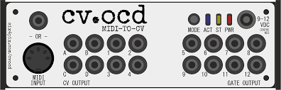Sixty Four Pixels CV.OCD Midi to CV Converter Box (White) + PSU