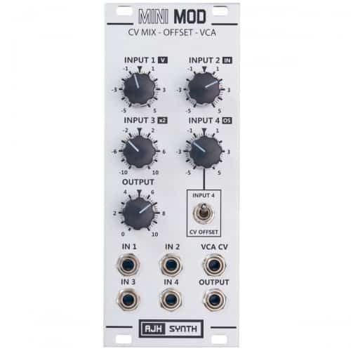 AJH Synths MiniMod CV Mixer Offset VCA Eurorack Module (Silver)