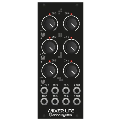 Erica Synths Drum Mixer Lite Eurorack Module (Black)