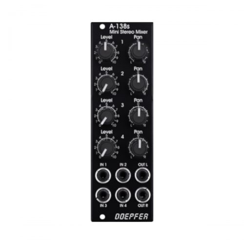 Doepfer A-138-SV Eurorack Stereo Mixer Module (Black)
