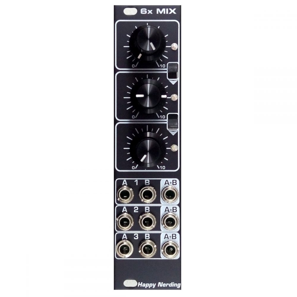 Happy Nerding 6xMIX Eurorack Audio Mixer Module (Black)