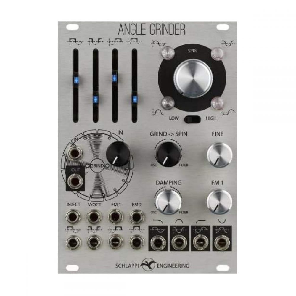 Schlappi Engineering Angle Grinder Eurorack Oscillator Module (Silver)
