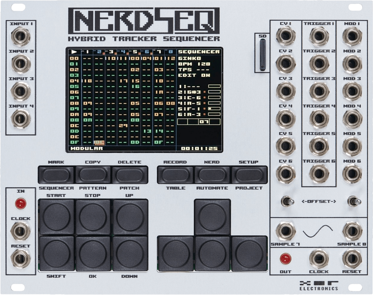 XOR Electronics NerdSEQ Eurorack Tracker Sequencer Module (Grey ...