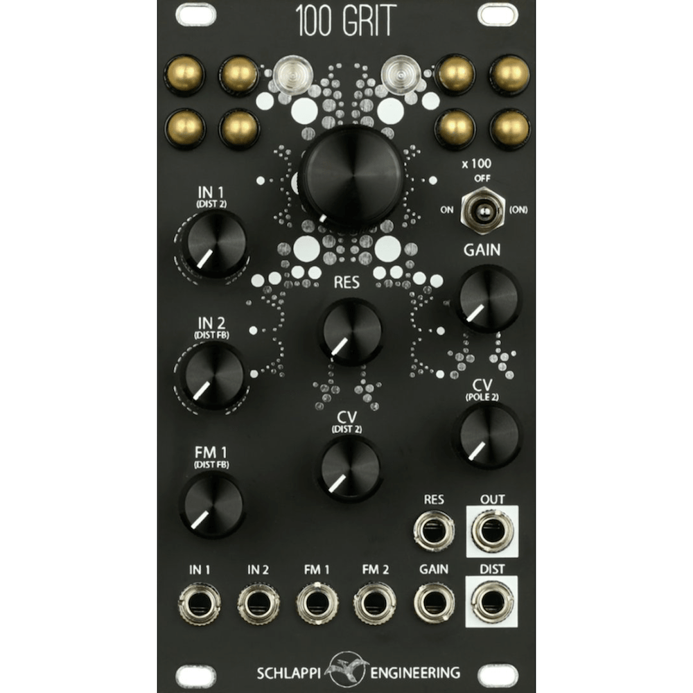 Schlappi Engineering 100 Grit Eurorack Touch Controlled Distortion Module (Black)