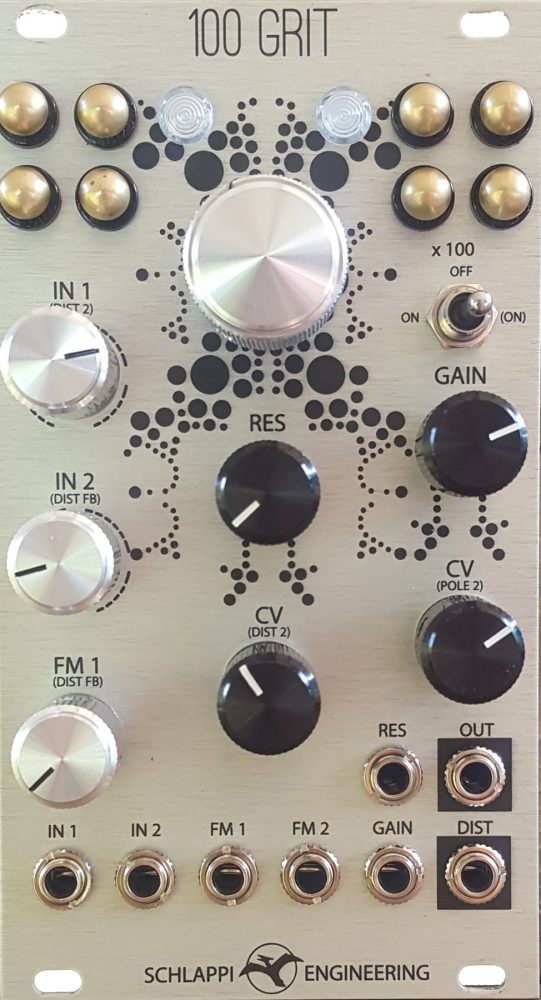 Schlappi Engineering 100 Grit Eurorack Touch Controlled Distortion Module (Silver)