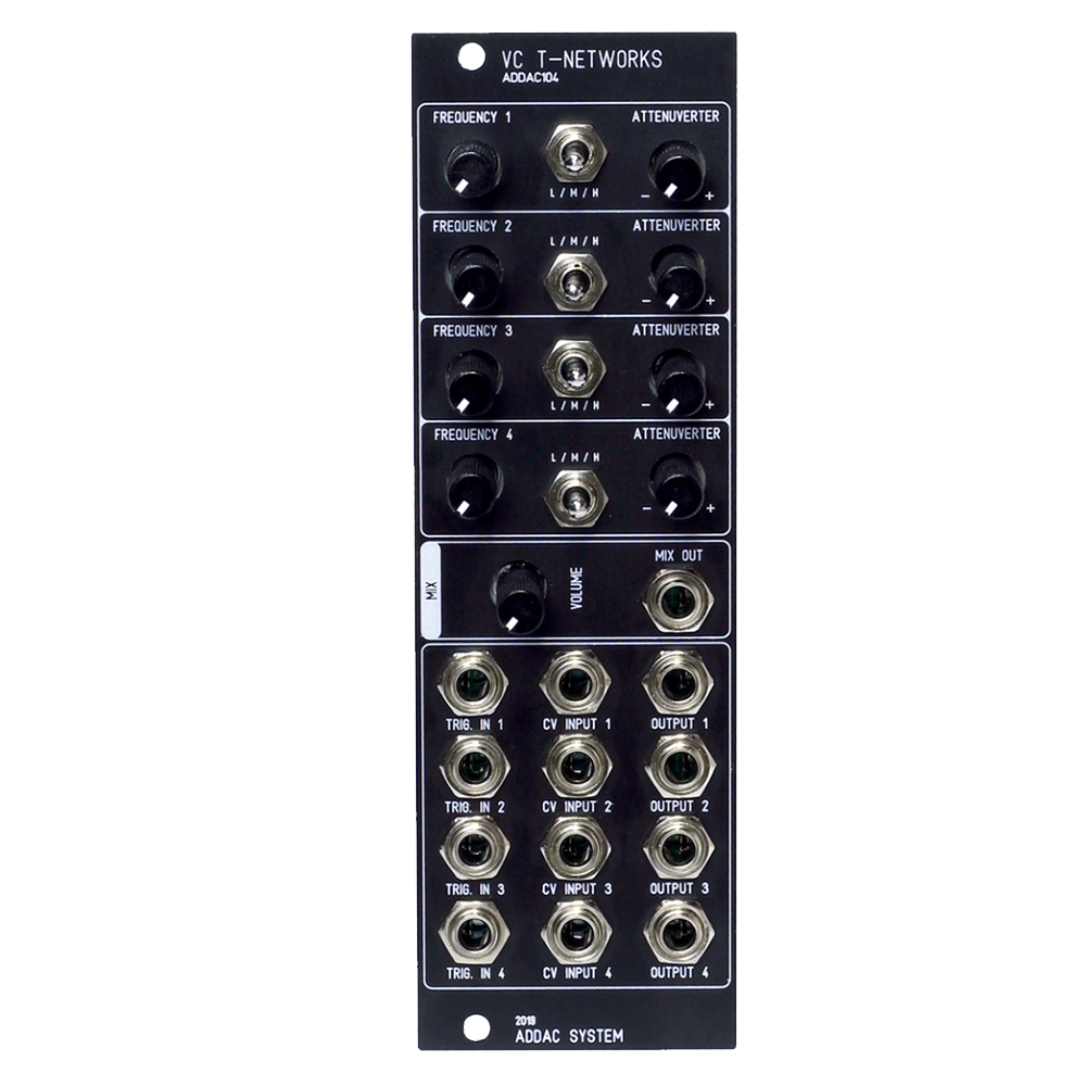 ADDAC 104 VC-T Networks Eurorack Quad Percussion Module (Black)