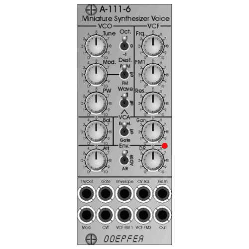 Doepfer A-111-6 Minature Synth Eurorack Full Voice Module