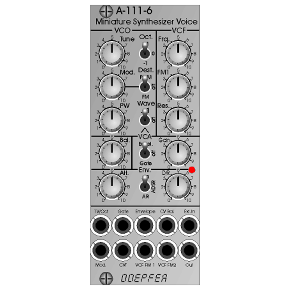 Doepfer A-111-6 Minature Synth Eurorack Full Voice Module