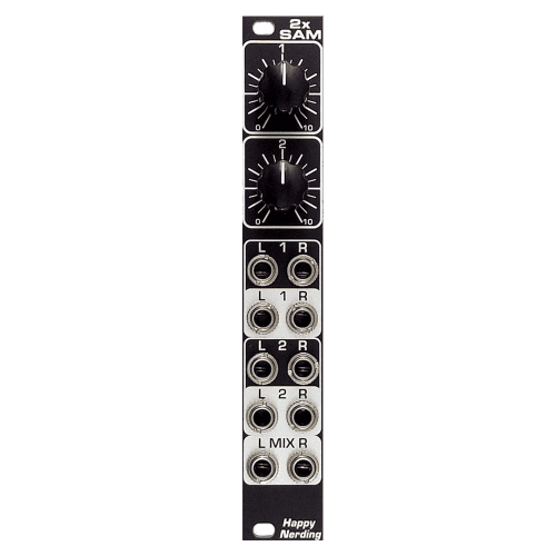 Happy Nerding 2xSAM Eurorack Dual Stereo Mixer Module (Black)