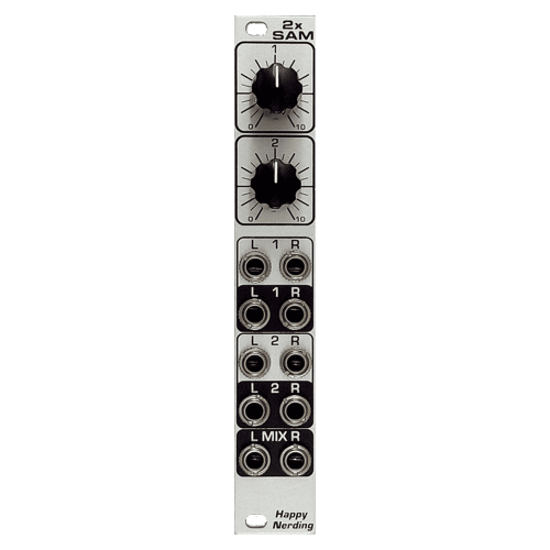 Happy Nerding 2xSAM Eurorack Dual Stereo Mixer Module (Silver)