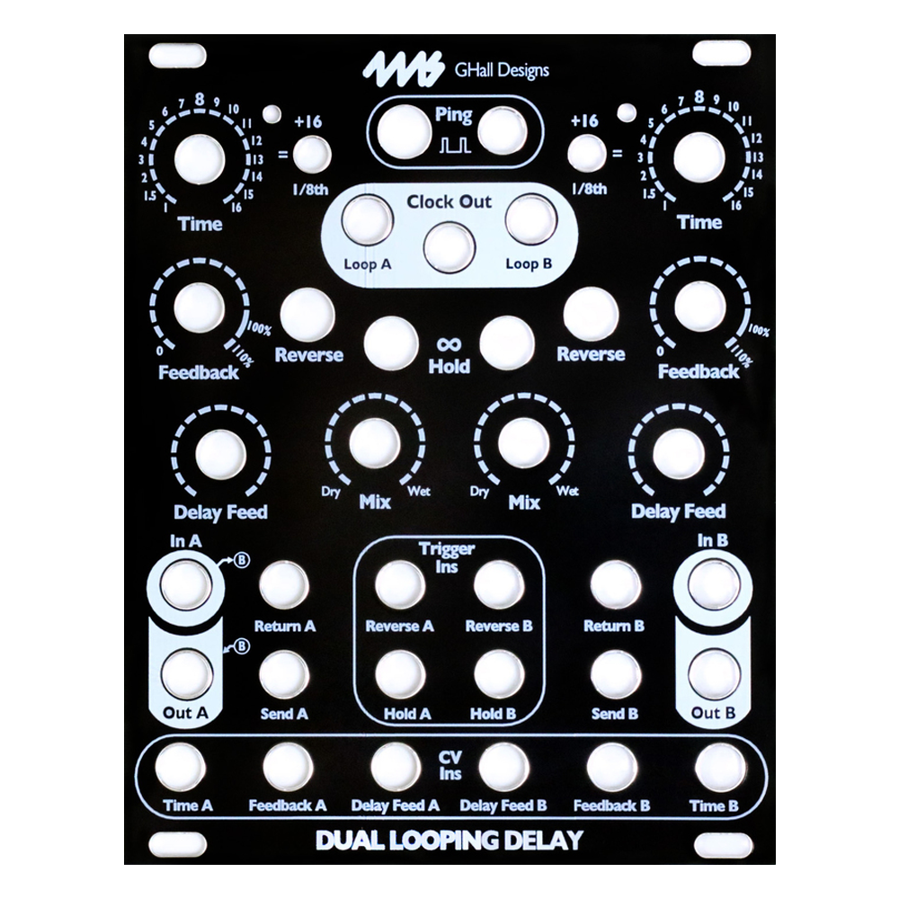 4ms Dual Looping Delay Black Faceplate (Faceplate Only)