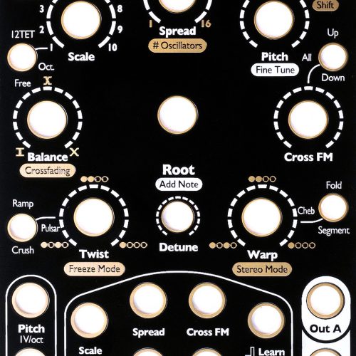 4ms Ensemble Oscillator Black Faceplate (Faceplate Only)