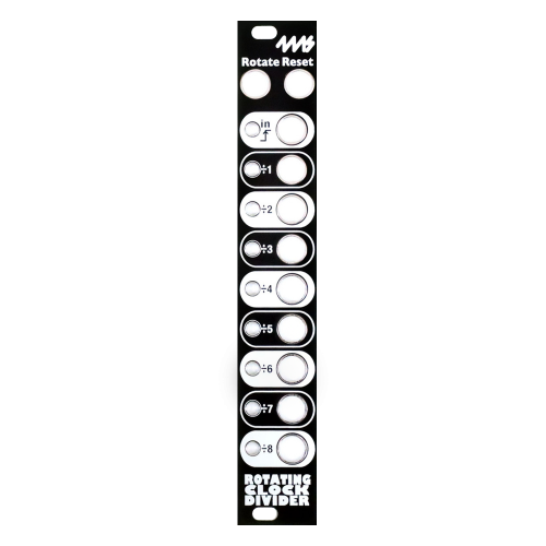 4ms Rotating Clock Divider Black Faceplate (Faceplate Only)