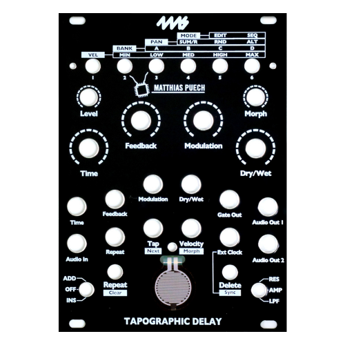 4ms Tapographic Delay Black Faceplate (Faceplate Only)