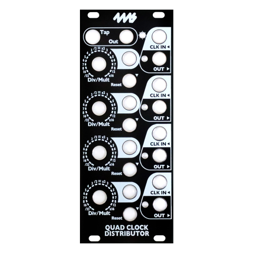 4ms Quad Clock Distributer Black Faceplate (Faceplate Only)