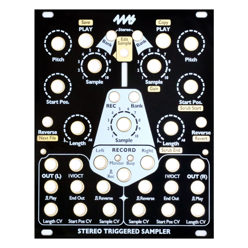 4ms Stereo Triggered Sampler Black Faceplate (Faceplate Only)