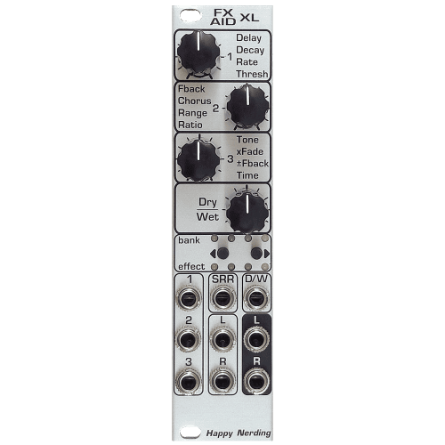 Happy Nerding FX Aid XL Eurorack Stereo Multi-FX Module (Silver)