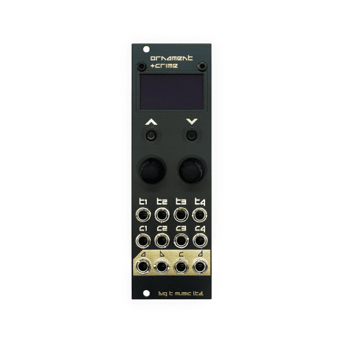 Big T Music Ornament and Crime Eurorack Module (Black/Gold)