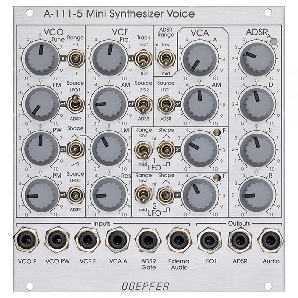 Doepfer A-111-5 Mini Synth Voice Eurorack Module (Silver)