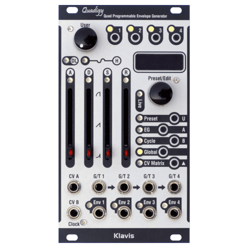 Klavis Quadigy Eurorack Quad Envelope Module (Silver)