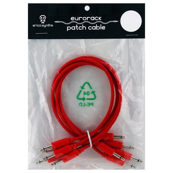 Erica Synths 5 x Patch Cables (Red 90cm)