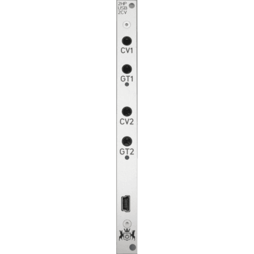 Michigan Synth Works 2HP2CV USB to CV Eurorack Adapter Module (Silver)