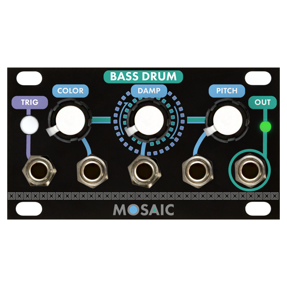 Mosaic 1U Eurorack Bass Drum Module (Black)