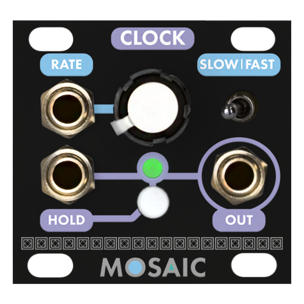 Mosaic 1U Eurorack Clock Module (Black)
