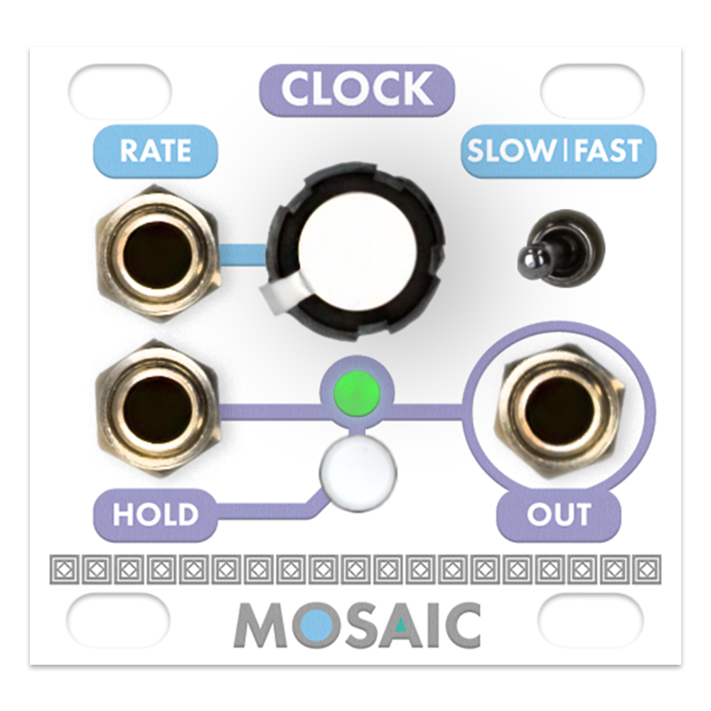Mosaic 1U Eurorack Clock Module (White)