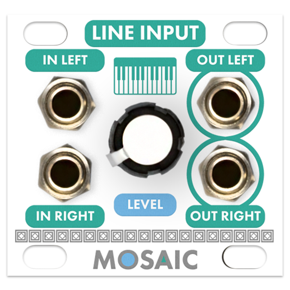 Mosaic 1U Eurorack Line Input Module (White)