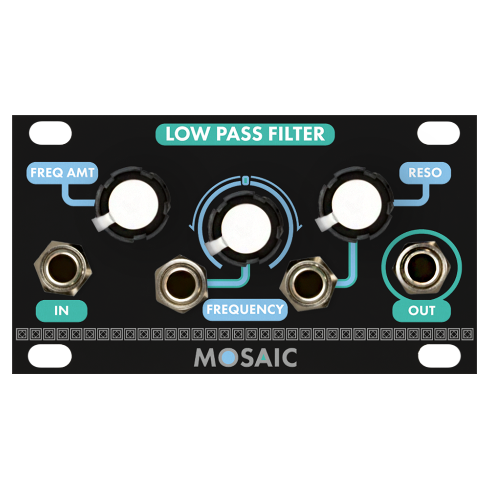 Mosaic 1U Eurorack Low Pass Filter Module (Black)
