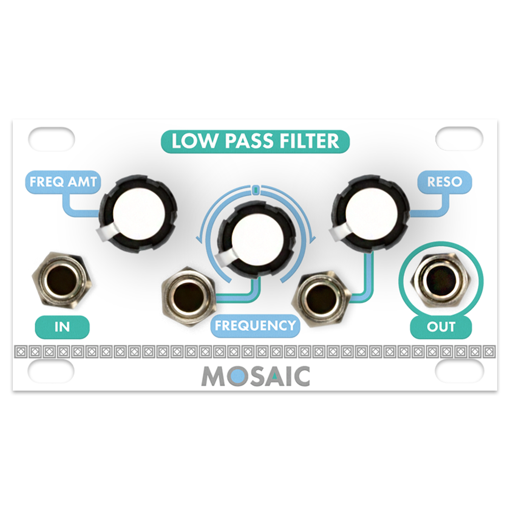 Mosaic 1U Eurorack Low Pass Filter Module (White)