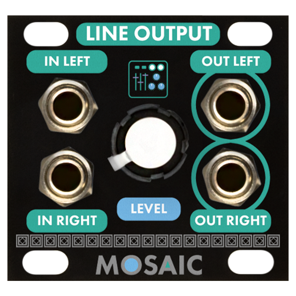 Mosaic 1U Eurorack Line Output Module (Black)