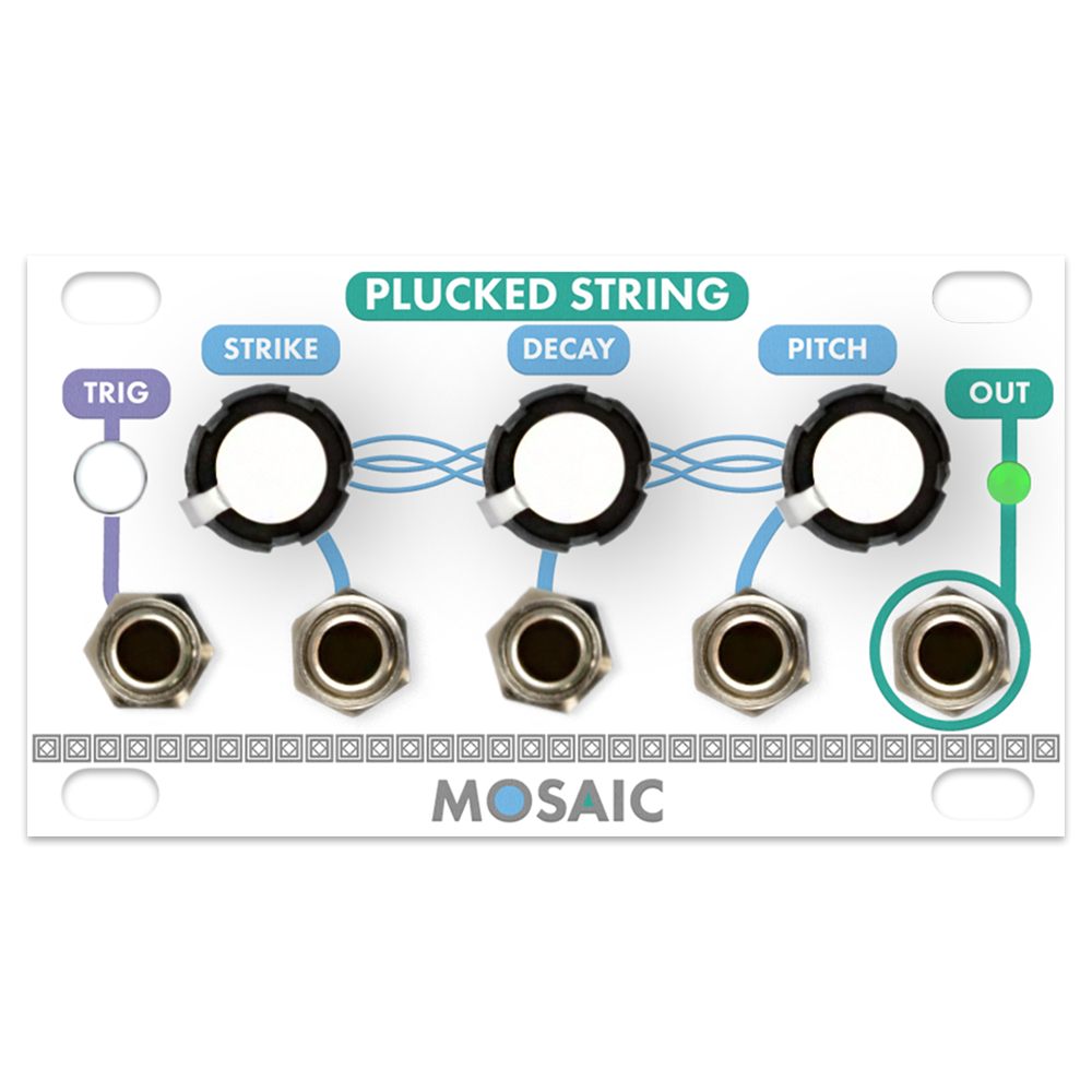 Mosaic 1U Eurorack Plucked String Module (White)