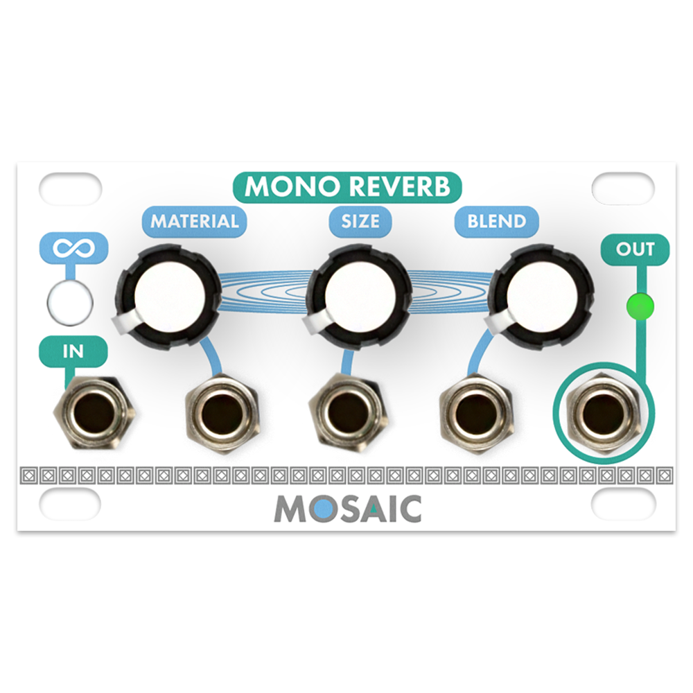 Mosaic 1U Mono Reverb Eurorack Module (White)
