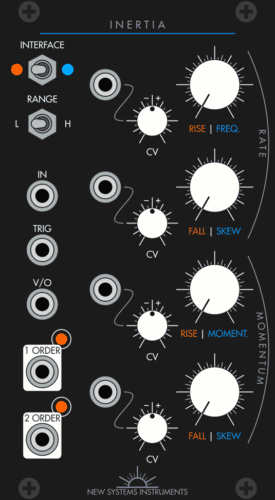 New Systems Instruments Inertia Envelope Generator/Filter/LFO/Oscillator Eurorack module