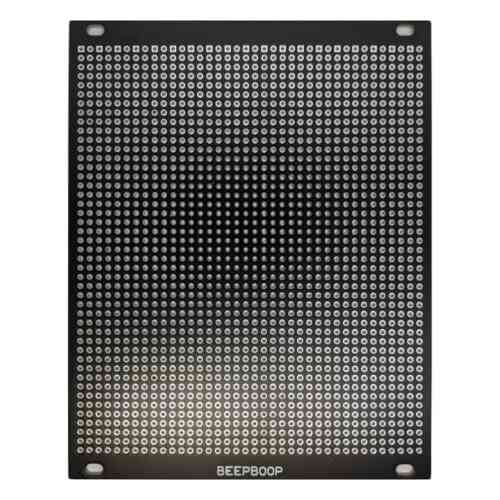 BeepBoop Electronics Eurorack Blank Panel (3U 20hp Perfboard Black/Silver)