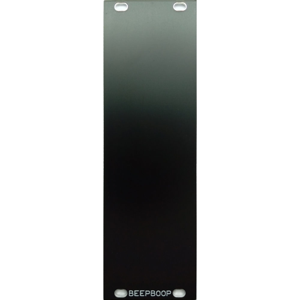 BeepBoop Electronics Eurorack Blank Panel (8hp 3U Black)