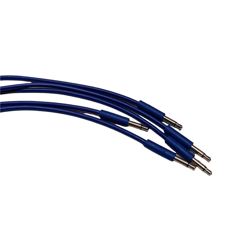 After Later Audio Skinny Patch Cables (45cm – 5 Pack – Blue)