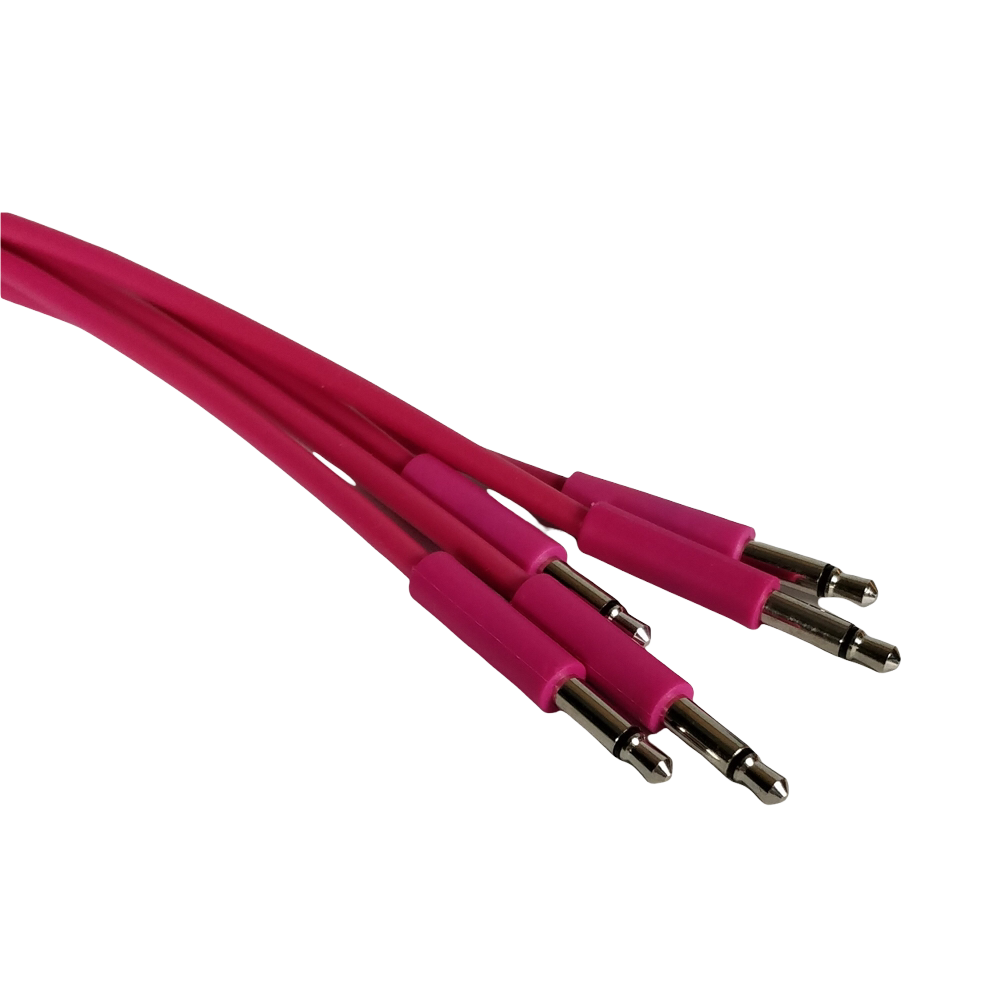 After Later Audio Skinny Patch Cables (15cm – 5 Pack – Pink)
