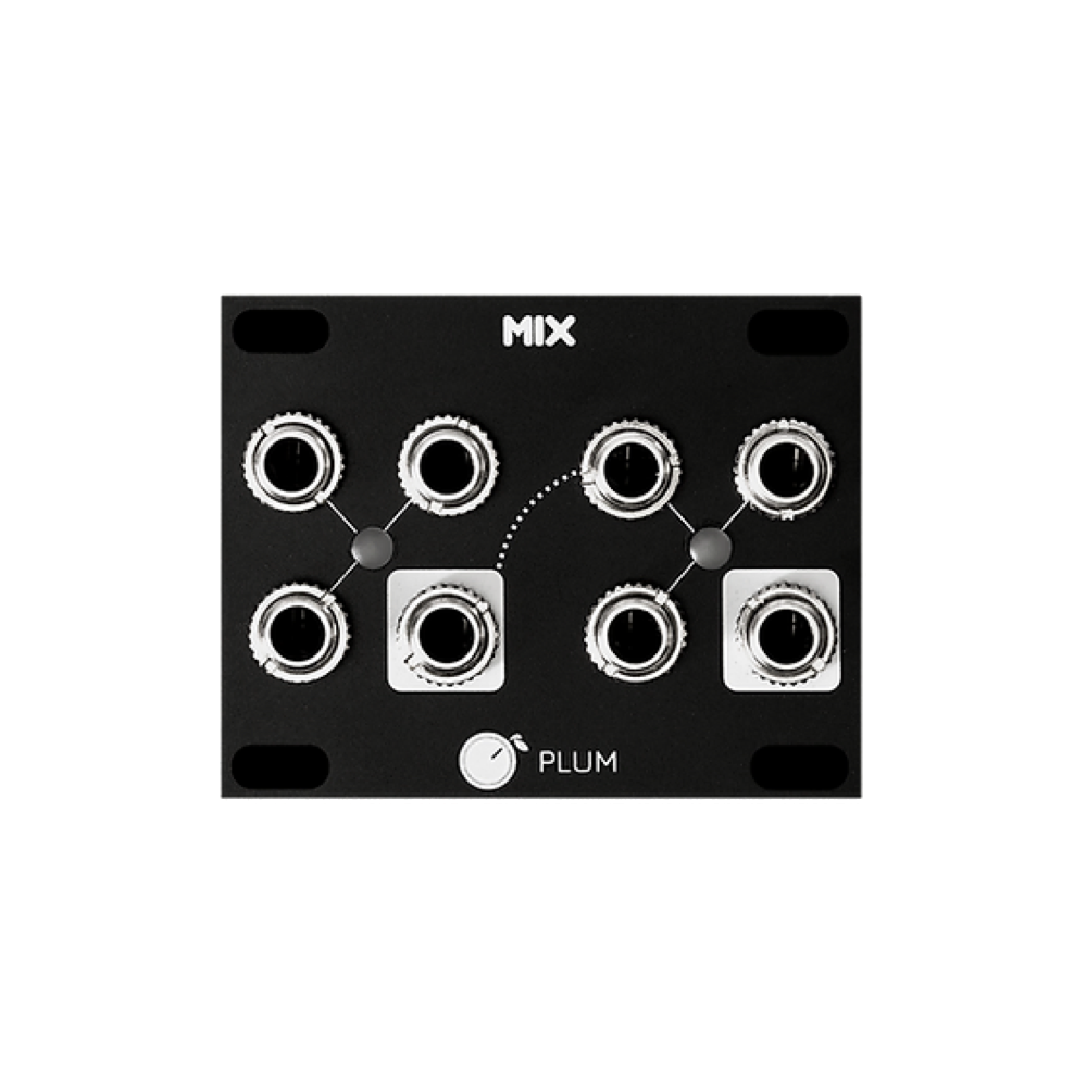 Plum Audio MIX 1U Eurorack Mixer Module (Black)