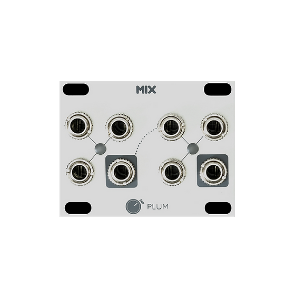 Plum Audio MIX 1U Eurorack Mixer Module (Silver)