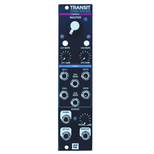 Modbap Transit Stereo 2 Channel Eurorack Mixer Module