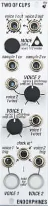 Endorphin.es Two Of Cups Eurorack Dual Channel Sampler Module (Silver)